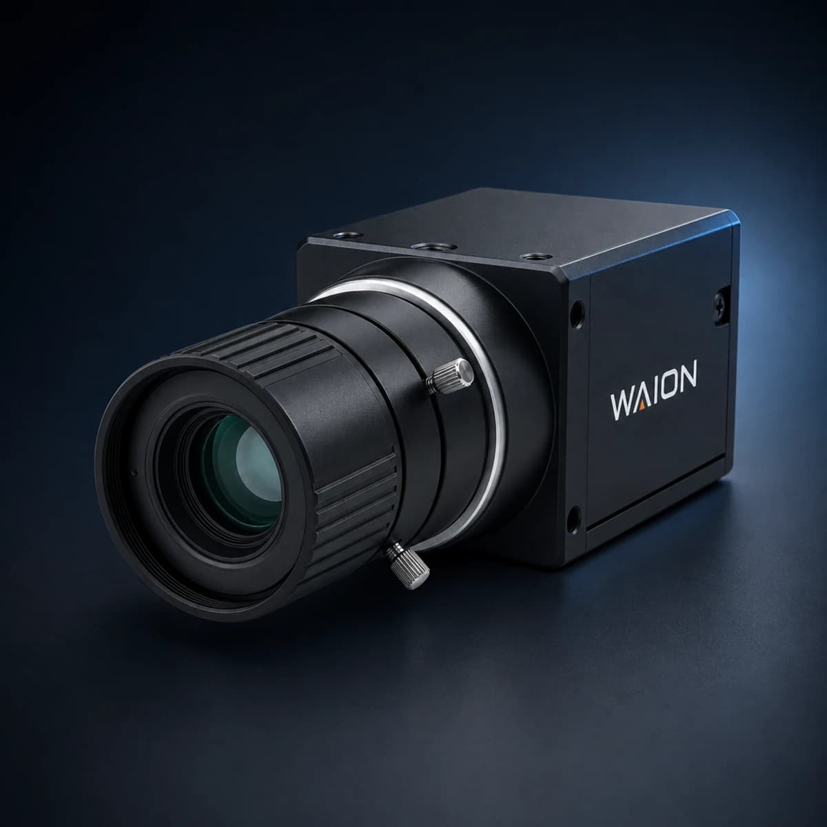 Vision camera with the lens fitted